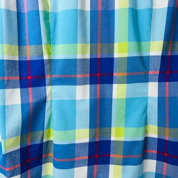 Chaps L No-Iron cotton plaid 3/4 sleeve paisley print cuffs button up shirt - Picture 8 of 13